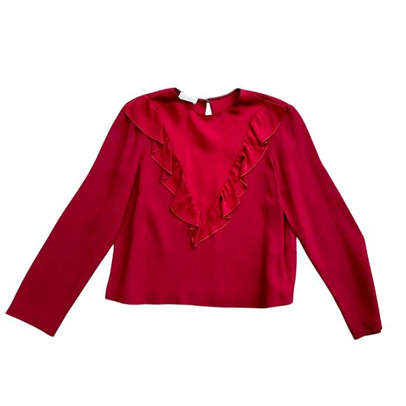 Red Valentino Ruffle Blouse Small - Picture 4 of 16